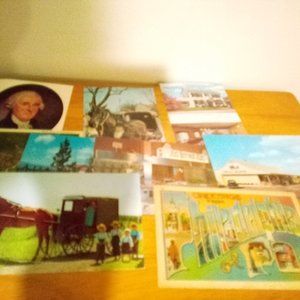 1930-50s Vintage Pennsylvania Theme Post Cards Amish Philadelphia Linen